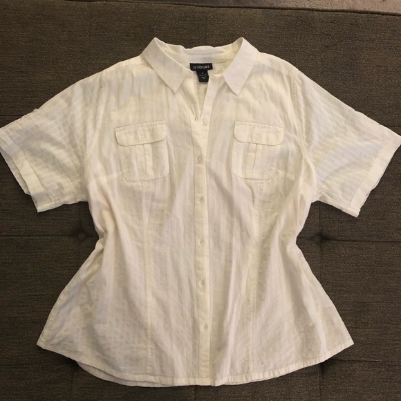 lane bryant white button down shirt